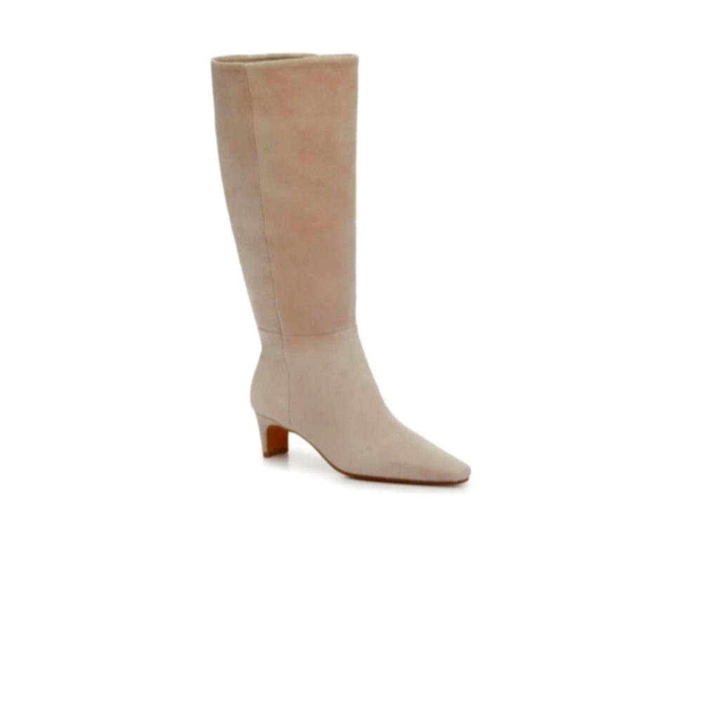 New! Steve Madden Dagne Boot Taupe Suede/Leather Woman's Knee High Boots Size8.5